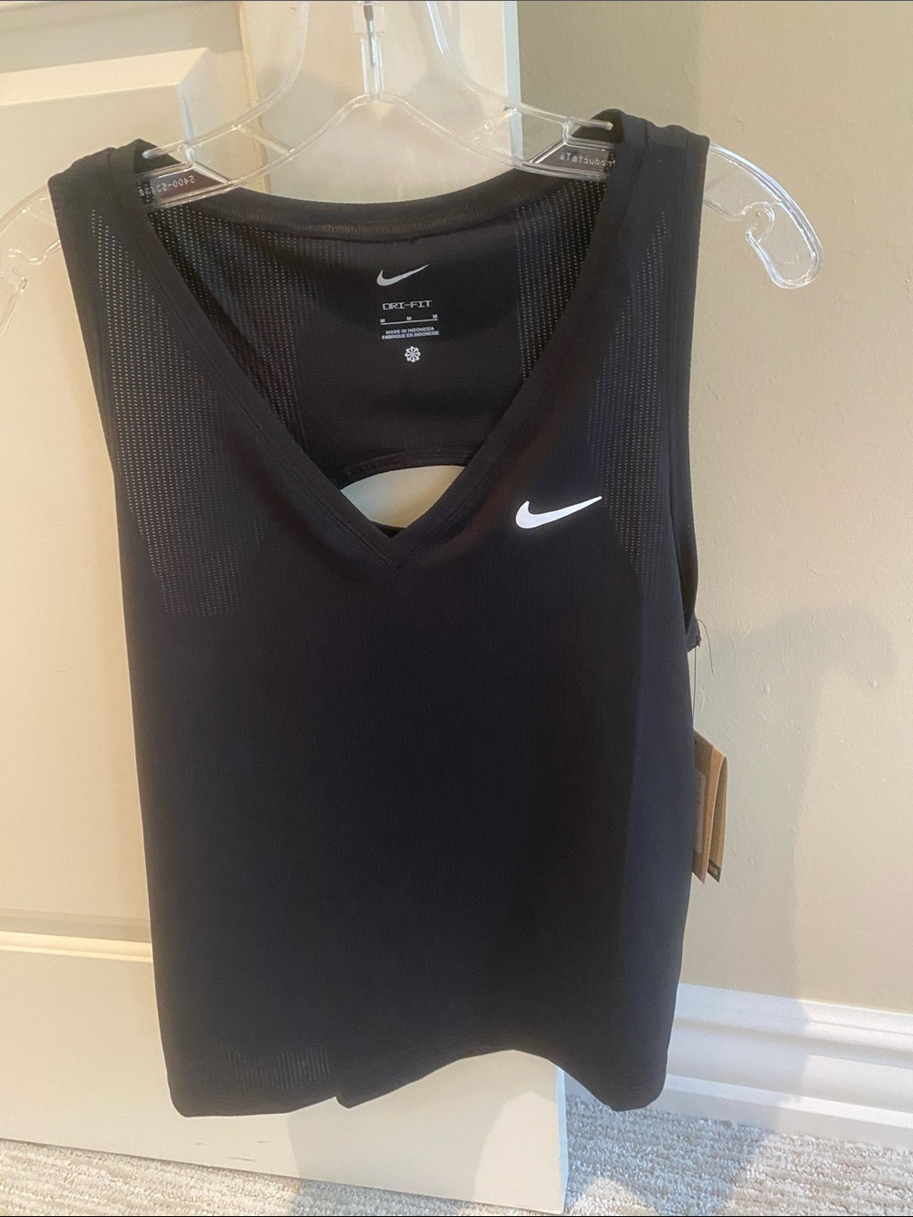 Nike dri- fit black tennis tank top - medium